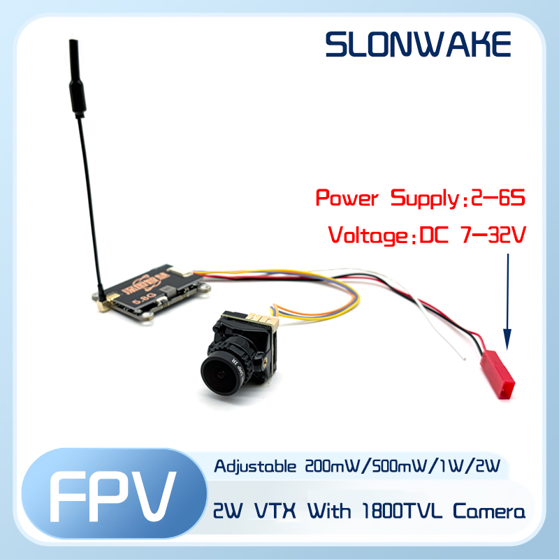 SLONWAKE 5.8G 56CH 2W transmit - đánh giá và giá Fpv Drone Camera